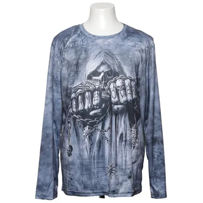 Long sleeve T-shirt (Gray, Black, White) Polyester