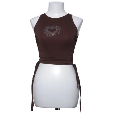 Crop top (Brun) fra Kollyy Elastan, Polyester