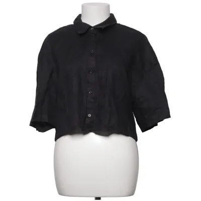 Short sleeve shirt (Black) from H&M Premium Quality Linen