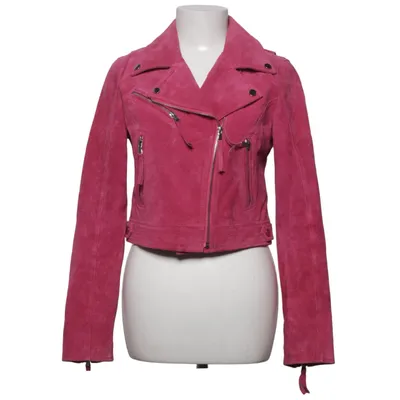Veste de motard (Rose) de Raggirl Cuir, Polyester