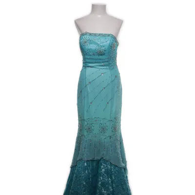 Evening gown (Turquoise) from Bicici Silk