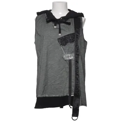 Korte mouwen capuchon sweater (Grijs, Zwart) van Tredy Katoen, Polyester