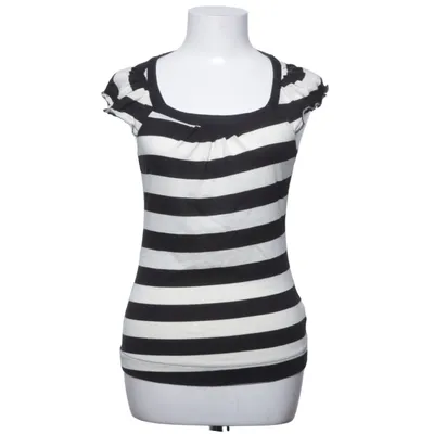 Top (Black, White) from Zara Basic Acrylic, Cotton