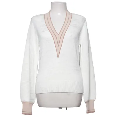 Pullover (White, Beige) from Reiss Elastane, Polyamide, Polyester, Viscose