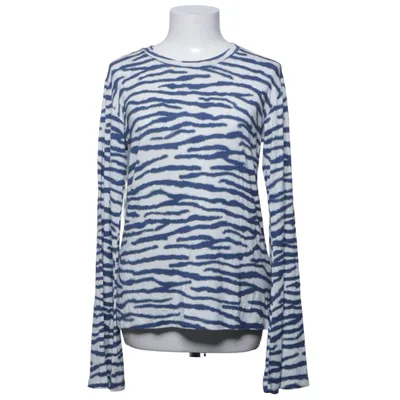 Lange mouwen shirt (Blauw, Wit) van MM6 by Maison Margiela Elastaan, Viscose
