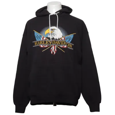 Huvtröja (Svart) från Harley Davidson Bomull, Polyester
