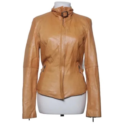 Veste en cuir (Marron) de The Leather Collection Cuir, Viscose