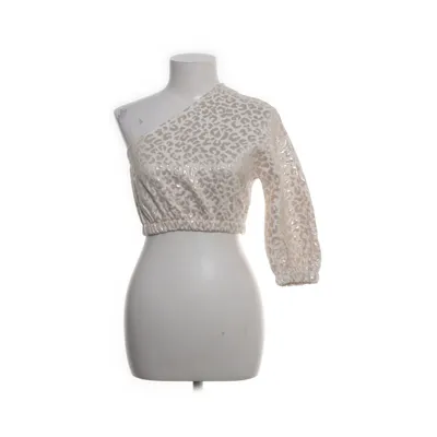 Crop top (Beige) fra PrettyLittleThing Metallfiber, Polyester