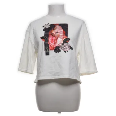 T-shirt (Wit) van Nicki Minaj x H&M Katoen, Polyester