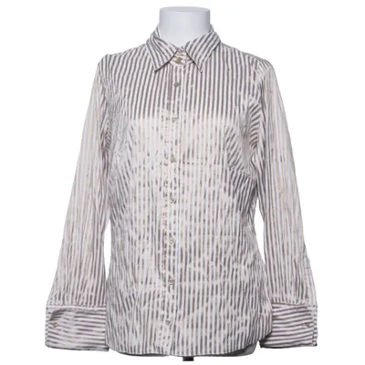 Chemise (Beige, Blanc) de Marks & Spencer Autograph Coton, Élasthane, Polyamide, Polyester