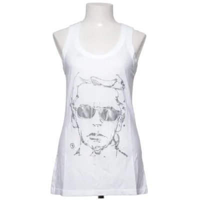 Débardeur (Blanc, Noir) de Karl Lagerfeld Coton