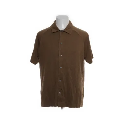 Short sleeve shirt (Brown) from Oscar Jacobson Elastane, Linen