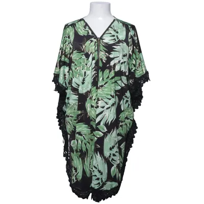 Strandkjole (Sort, Grøn, Flerfarvet) fra Leana Mode Elastan, Polyester