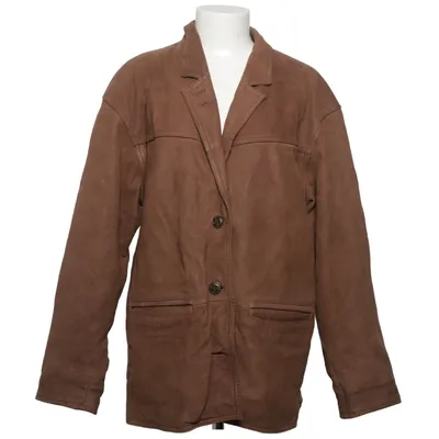 Leather blazer (Brown) from Saki Leather