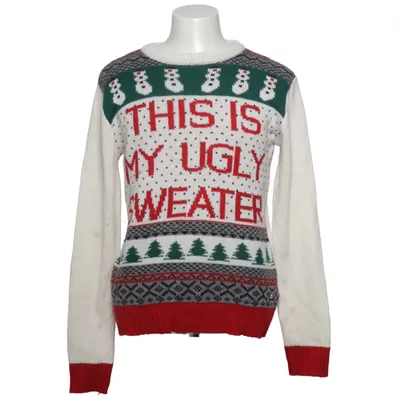 Julesweater (Hvid, Rød, Grøn) fra American Stitch Akryl, Polyester