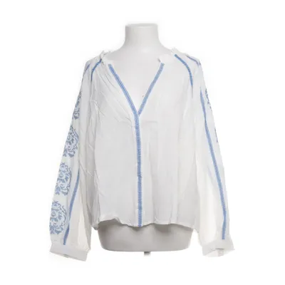 Blouse (White, Blue) from Bristol Cotton