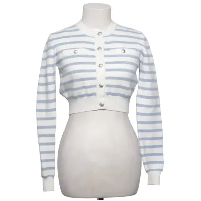Cardigan (Hvid, Blå) fra Meshki Polyamid, Polyester, Viscose