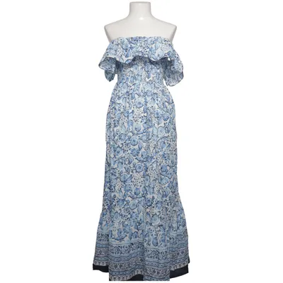 Maxi dress (Blue, White) from Zara Cotton