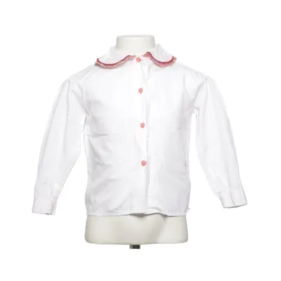 Blouse (White, Red) from O12 Benetton Cotton