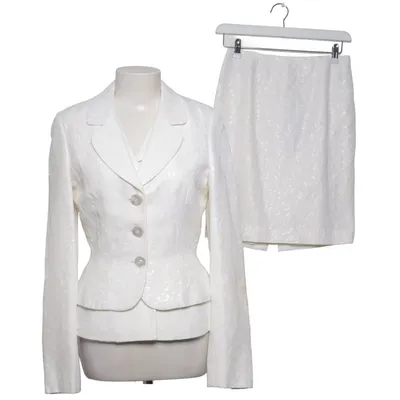 Skirt suit (White) from Georges Rech Acetate, Cotton, Polyamide, Viscose