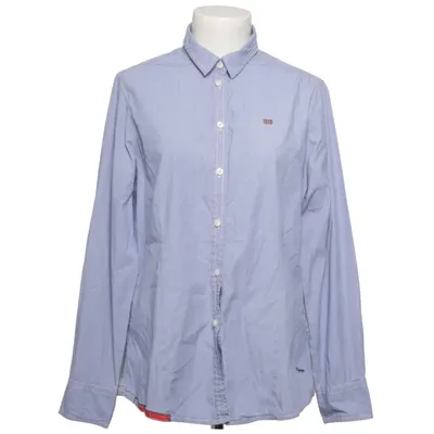 Shirt (Blauw, Wit) van Napapijri Katoen, Elastaan