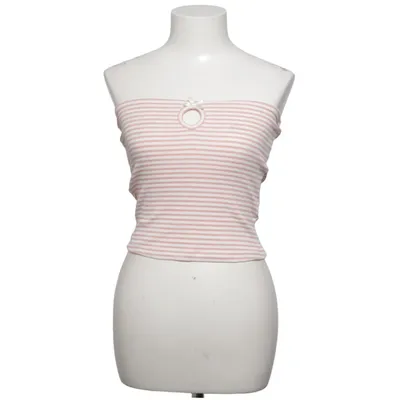 Tubetop (Pink, Hvid) fra Nelly Elastan, Polyester, Viscose