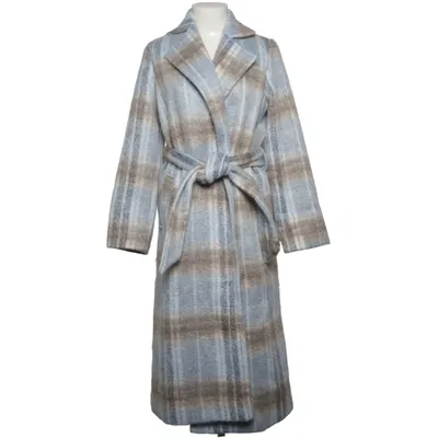 Coat (Blue, Brown, White) from NA-KD Polyester, Wool