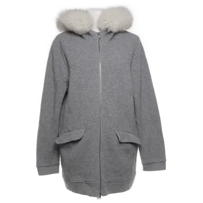 Coat (Gray, White) from Woolrich Cotton, Polyamide, Polyester, Wool