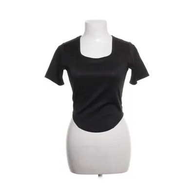 Crop top (Black) from Lovito Cotton, Elastane