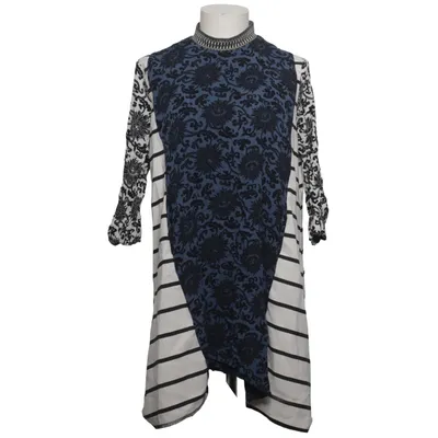 Dress (Blue, White, Black) from Native Rose Cotton, Polyester