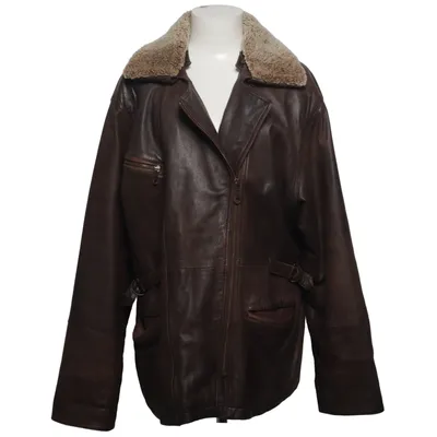 Läderjacka (Brun) från Molltan Skinn, Polyester