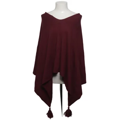 Poncho (Red) from Dotted Blue Cotton, Polyamide, Wool