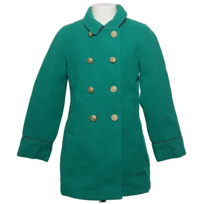 Frakke (Grøn) fra Petit Bateau Bomuld, Polyamid, Polyester, Uld