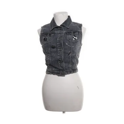 Spijker gilet (Blauw) van New Look Katoen, Polyester