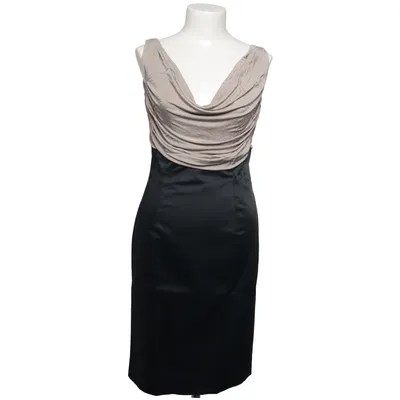 Robe de cocktail (Noir, Beige) de Patrizia Dini Coton, Élasthane, Polyester, Viscose