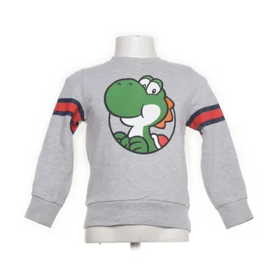 Collegetröja (Grå, Flerfärgad) från Super Mario Bomull, Polyester