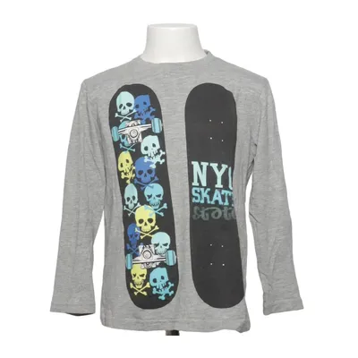 Långärmad t-shirt (Grå, Svart, Blå) från Kids by Lindex Bomull, Viskos