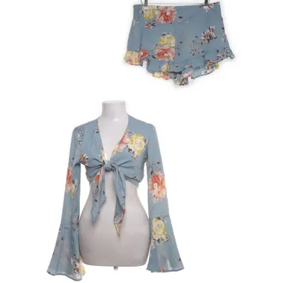 Set (Blå, Flerfärgad) från Zaful Polyester