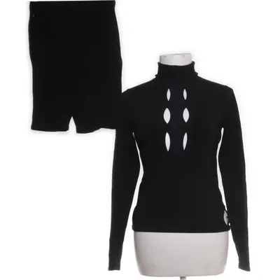 Set (	Dion Lee
SKU: 221417F11000602
Black & Navy Double Hosiery Turtleneck, SKU: 221417F08800003
Black & Navy Double Hosiery Shorts) från Dion Lee Polyester, Viskos