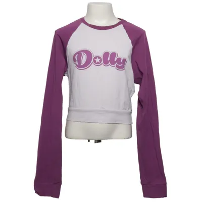 Långärmad t-shirt (Lila, Vit) från Dolly Style Bomull, Elastan