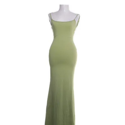 Maxi jurk (Groen) van Bershka Elastaan, Polyamide