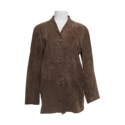Leren blazer (Bruin) van Jackpot by Carli Gry Suède, Acetaat