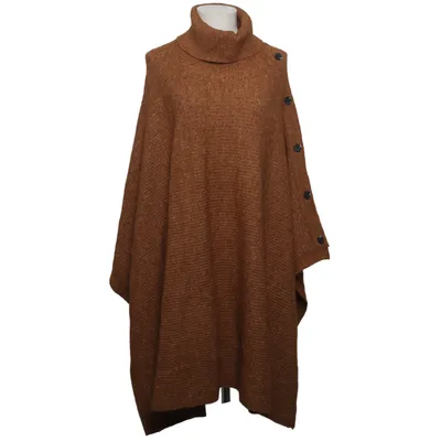 Poncho (Brun) från Zizzi Elastan, Polyamid, Återvunnen polyester, Ull