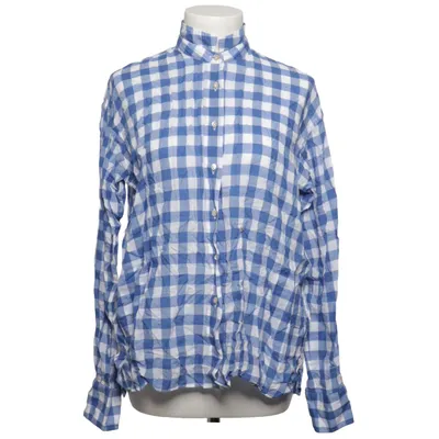 Shirt (Blue, White) from Le Sarte Pettegole Cotton, Tencel