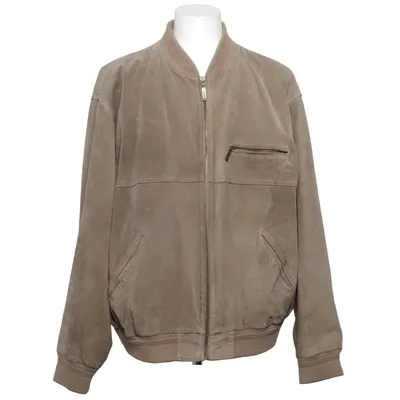 Läderjacka (Beige) från Friday Casual Wear by KappAhl Skinn, Polyester