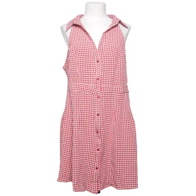 Skjortklänning (Röd, Vit) från ASOS Design Elastan, Polyester