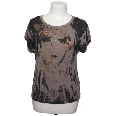 T-shirt (Grå, Sort, Guld) fra EDC by ESPRIT Metallfiber, Polyester, Viscose