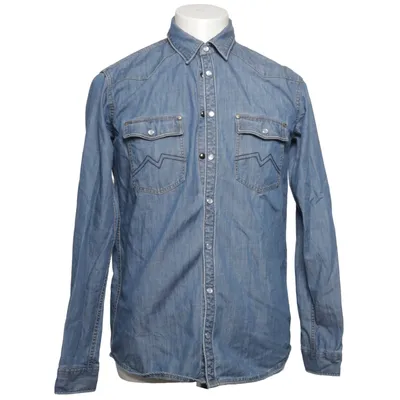 Denim blouse (Blauw) van Iceman Katoen