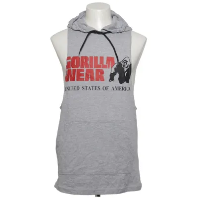 Short sleeve hoodie (Gray) from Gorilla Wear Cotton