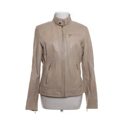 Leather jacket (Beige) from Manguun Leather, Polyester